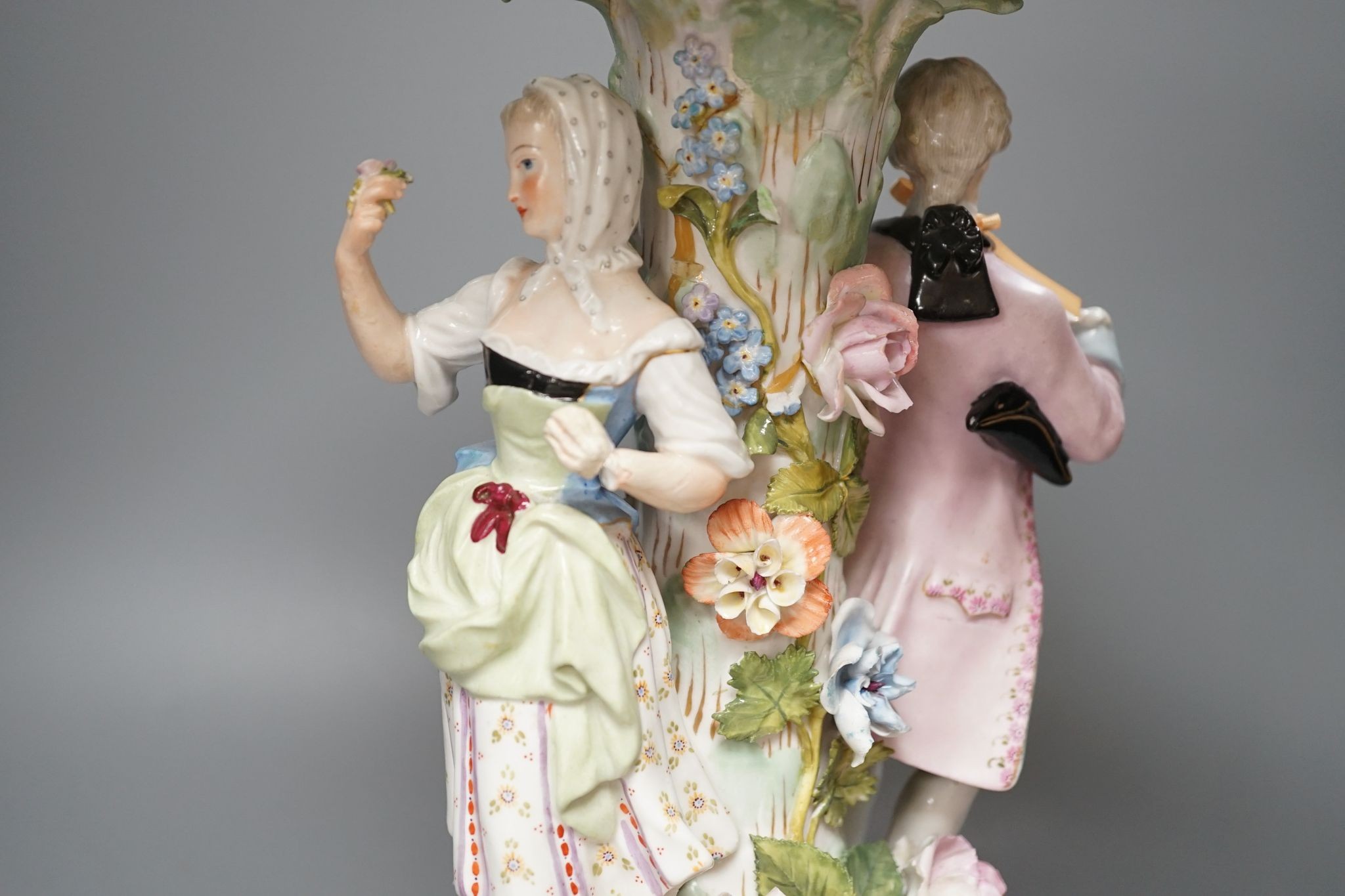 A large Pottschapel figural centrepiece bowl, 42cm